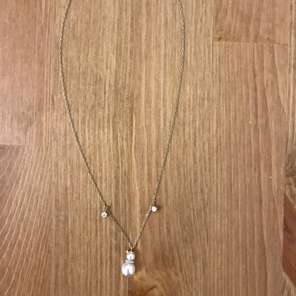Swarovski pearl and crystal gold plated necklace